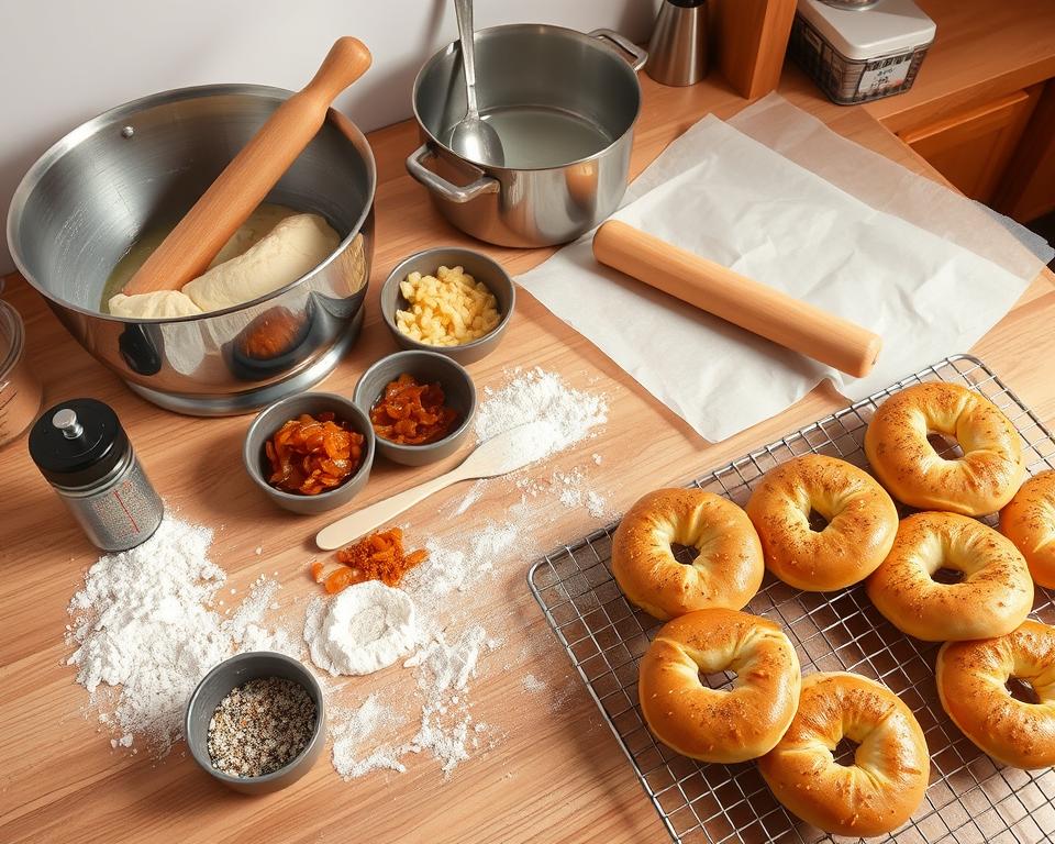 Onion Bagels: Fresh-Baked Recipe with Caramelized Onions & Everything Seasoning